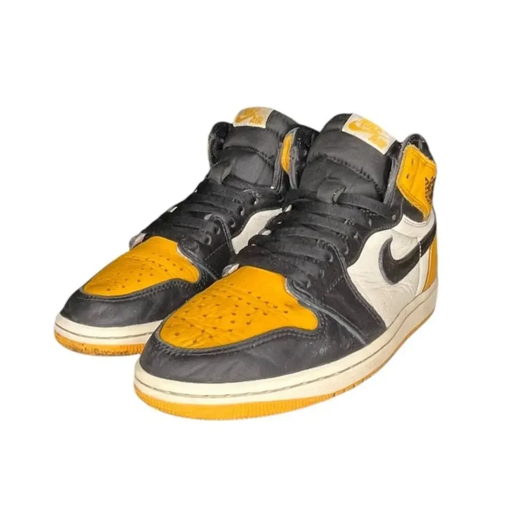 ***SOLD*** Nike Jordan 1 Retro OG High Yellow Taxi Shoes Mens Sz 7.5 - Picture 2 of 6